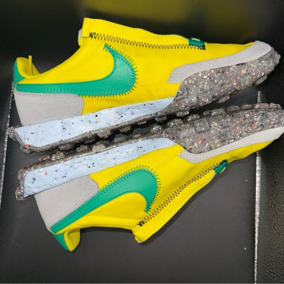 Size 7.5 - Nike Waffle Racer Crater Yellow Strike Roma Green Wmns, Clean, No Box - Picture 7 of 10